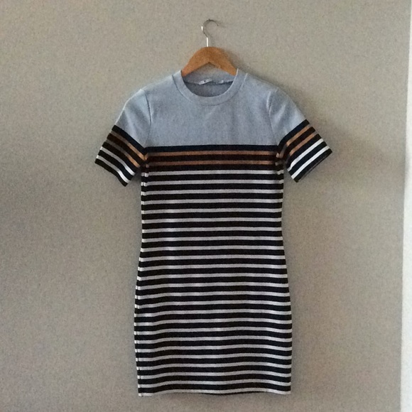 NWOT T Alexander Wang Striped T-Shirt Dress - Picture 2 of 5